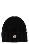 Moncler Women Beanie Wool And Cashmere Hat In Black