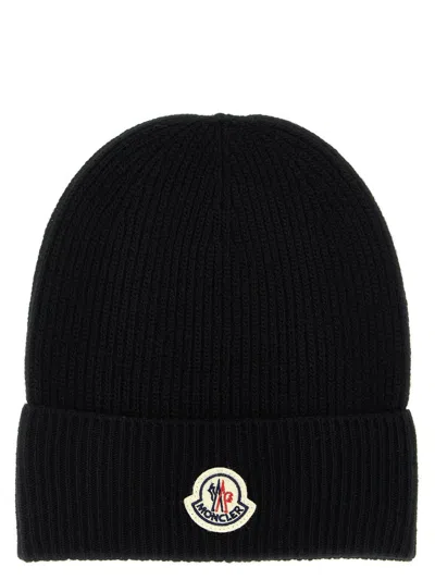 Moncler Wool And Cashmere Beanie In Black