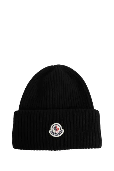 Moncler Wool And Cashmere Beanie In Black