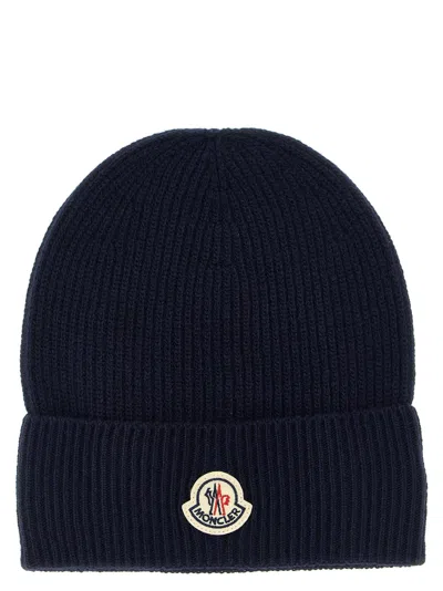 Moncler Wool And Cashmere Beanie In Blue