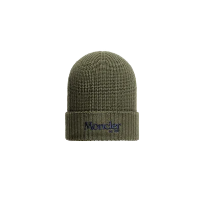 Moncler Kids' Wool & Cashmere Beanie, Boys, Green, Size: M