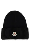 Moncler Wool And Cashmere Beanie Hats Black In Black