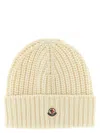 Moncler Wool And Cashmere Beanie Hats White In Neutral