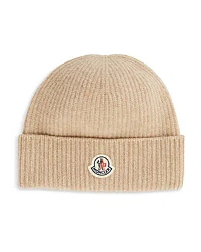 Moncler Wool & Cashmere Beanie In Tan