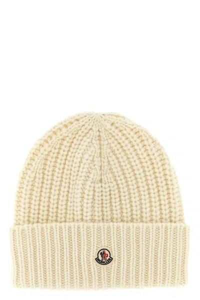 Moncler Wool And Cashmere Beanie In White