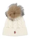 Moncler Grenoble Beanie Pon Pon In Neutral