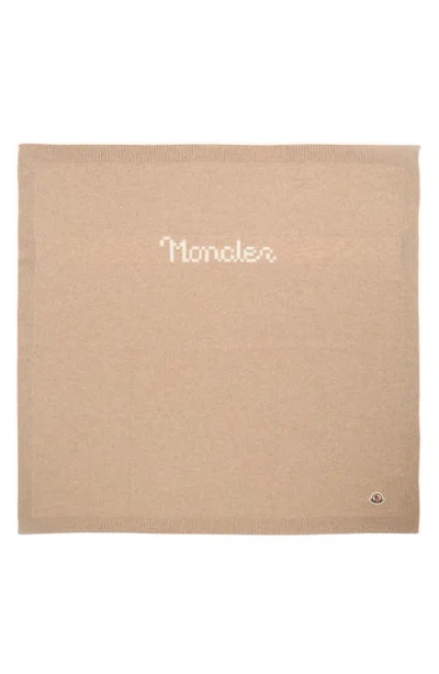 Moncler Kids'  Wool & Cashmere Blanket In Neutral