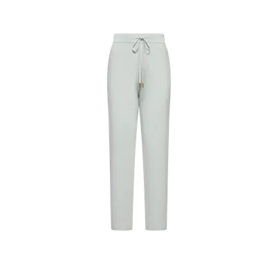 Moncler Pantalon De Survêtement Court En Mélange De Laine Et De Cachemire, Femme, Vert, Taille: Xs In Blue