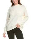 Moncler Logo Embroidered Wool & Cashmere Sweater In White