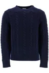 MONCLER MONCLER WOOL AND CASHMERE CABLE KNIT PULLOVER