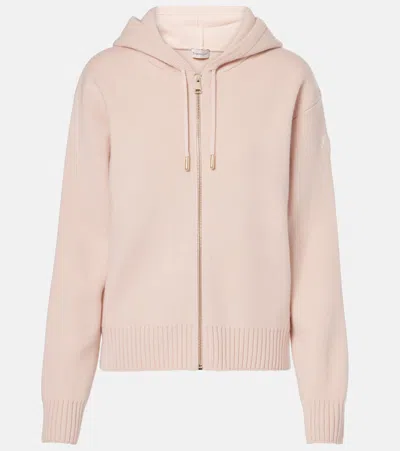 Moncler Wool And Cashmere Cardigan In Beige