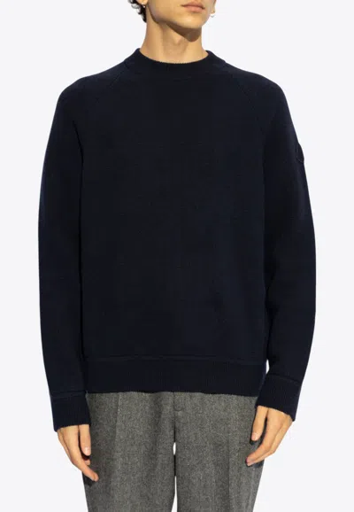 MONCLER WOOL AND CASHMERE CREWNECK SWEATER