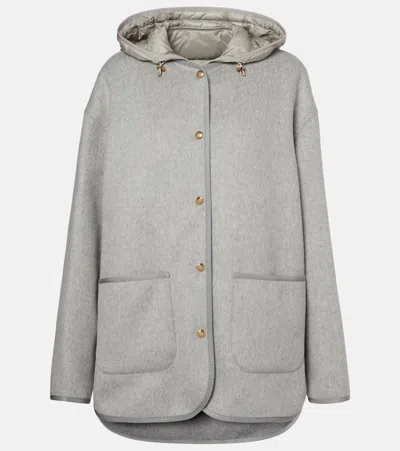 MONCLER WOOL AND CASHMERE DOWN JACKET