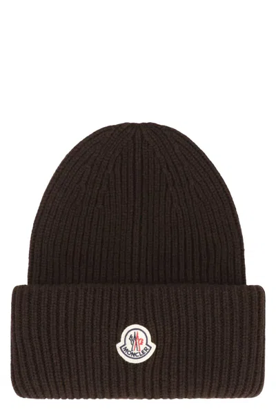 Moncler Wool And Cashmere Hat In Brown