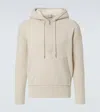 Moncler Virgin Wool & Cashmere Hoodie Sweater In Beige