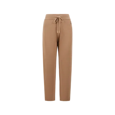 Moncler Pantalon En Laine Et Cachemire In Beige