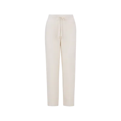 Moncler Pantalon En Laine Et Cachemire In White