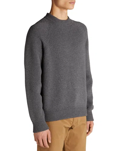 Moncler Men's Cashmere-wool Raglan Sweater In Black Gray