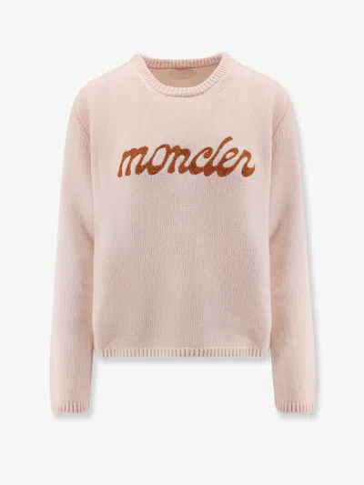 Moncler Women Wool And Cashmere Sweater In Pink