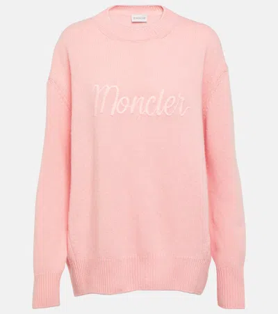Moncler Wool And Cashmere Sweater In Pink