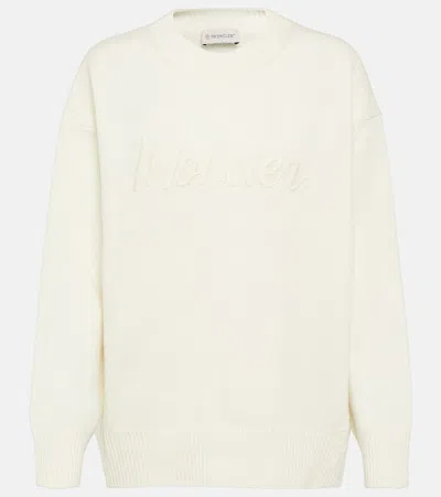 Moncler Wool And Cashmere Sweater In White