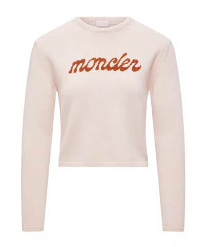 Moncler Wool And Cashmere Sweater With Embroidered Logo