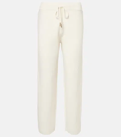 Moncler Wool And Cashmere Sweatpants In White