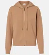 Moncler Wool And Cashmere Zip-up Cardigan In Brown