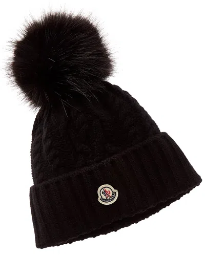 Moncler Wool & Cashmere-blend Hat In Black
