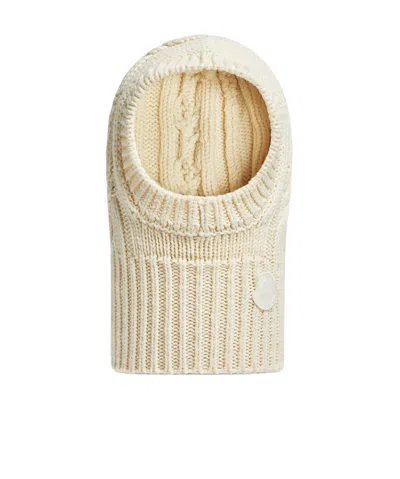 Moncler Wool Balaclava Hat In Nude