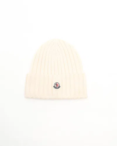 Moncler Wool Beanie In Neutral