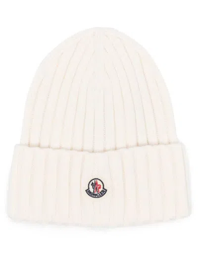 Moncler Wool Beanie Accessories In White