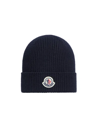 Moncler Wool Beanie In Black