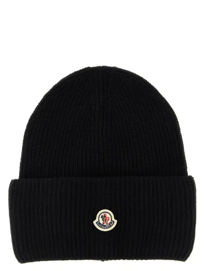 Moncler Wool Beanie In Black