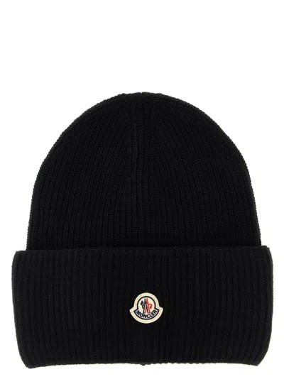 Moncler Wool Beanie In Black
