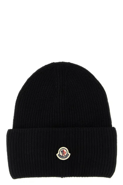 Moncler Wool Beanie In Black