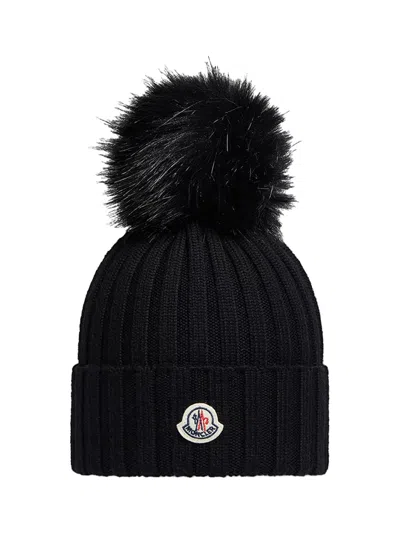 Moncler Wool Beanie Black