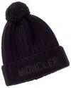 Moncler Wool Beanie In Black