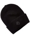 Moncler Wool Beanie In Black