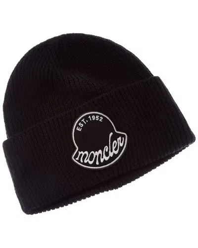 Moncler Wool Beanie In Black