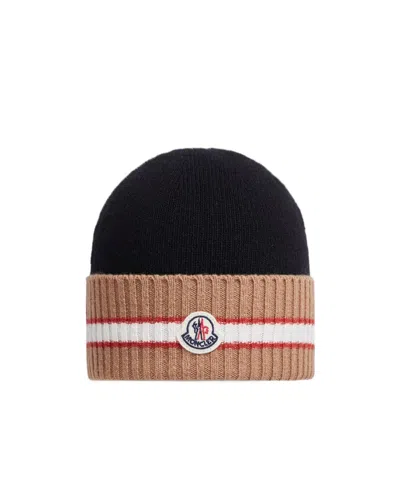 Moncler Wool Beanie In Black