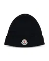 Moncler Wool Beanie In Black