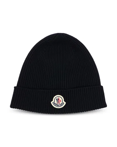Moncler Wool Beanie In Black