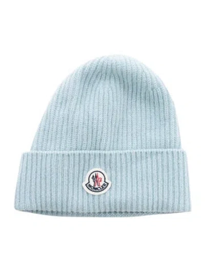 Pre-owned Moncler Wool Beanie In Blue
