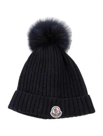 Pre-owned Moncler Wool Beanie. In Blue