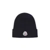 Moncler Wool Beanie In Blue