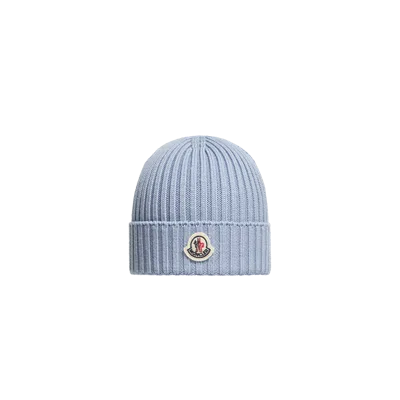 Moncler Kids' Bonnet En Laine, Garçons, Bleu, Taille: S In Blue