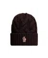 Moncler Wool Beanie In Brown