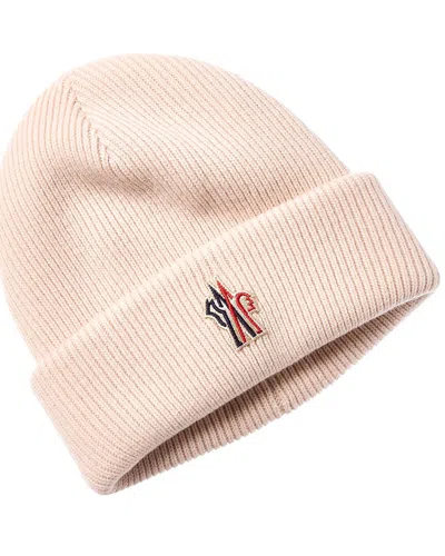 Moncler Wool Beanie In Brown
