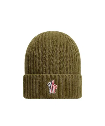 Moncler Wool Beanie In Green
